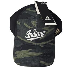 Indiana University Hoosiers Camo Hat Adidas NCAA Stretch Structured Cap M/L New